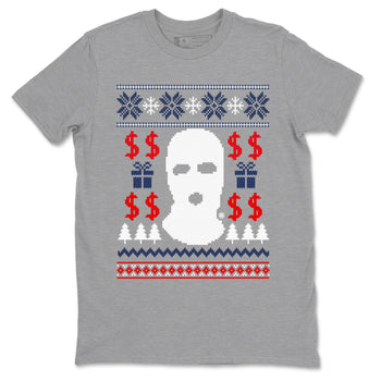 6s White And Midnight Navy shirts to match jordans Gangster Ugly Sweater sneaker match tees Air Jordan 6 Retro White And Midnight Navy match shoes to clothes SNRT Sneaker Tees unisex cotton Heather Grey 2 shirts