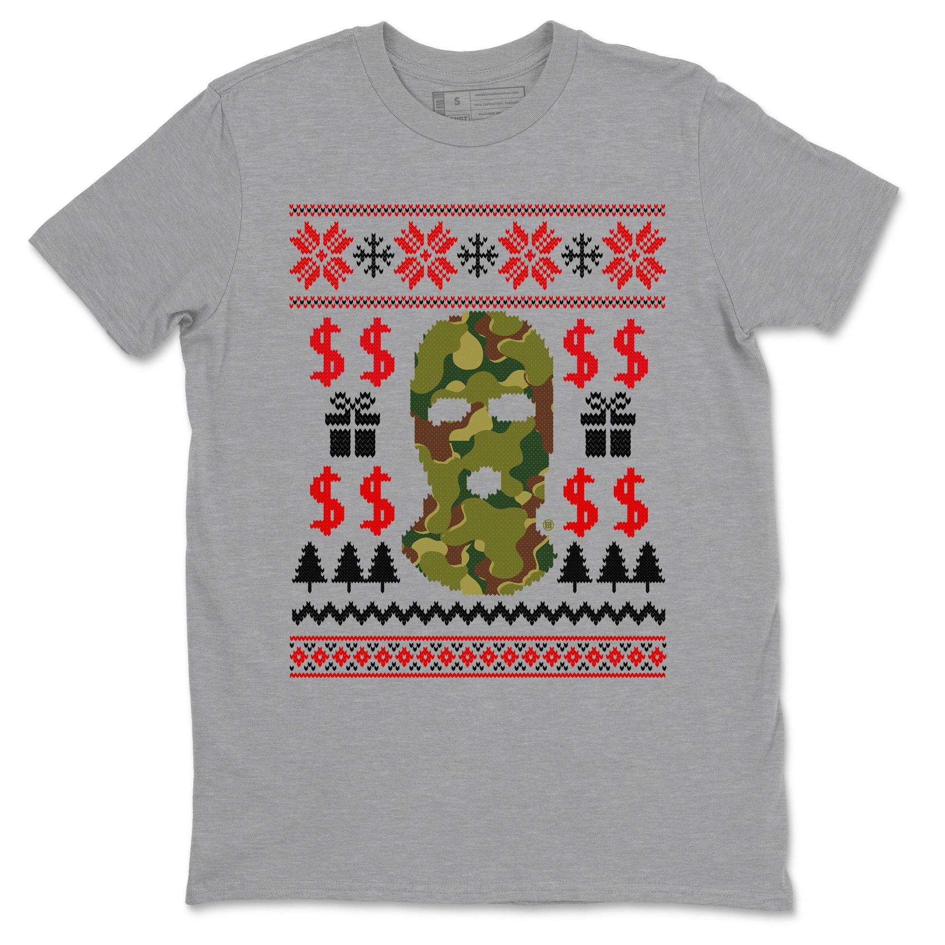 Air Max 90 sp Reverse Duck Camo shirts to match jordans Gangster Ugly Sweater sneaker match tees Air Max 90 Reverse Duck Camo match shoes to clothes SNRT Sneaker Tees unisex cotton Heather Grey 2 shirts