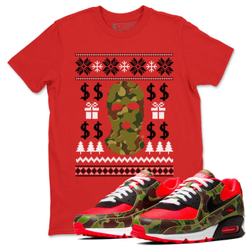 Air Max 90 sp Reverse Duck Camo shirts to match jordans Gangster Ugly Sweater sneaker match tees Air Max 90 Reverse Duck Camo match shoes to clothes SNRT Sneaker Tees unisex cotton Red 1 shirts
