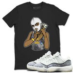 Jordan 11 Low Snake shirts to match jordans Gangster Women sneaker match tees Air Jordan 11 Year Of The Snake best t shirts to wear with jordans SNRT Sneaker Tees unisex cotton Black 1 shirts