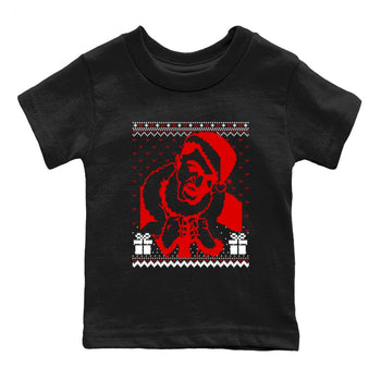 1s Black Toe Reimagined shirts to match jordans X Mas Gift Christmas Gangster Wrapper sneaker match tees Air Jordan 1 High OG Black Toe Reimagined match shoes to clothes SNRT Sneaker Tees Youth Baby Black 2 tee
