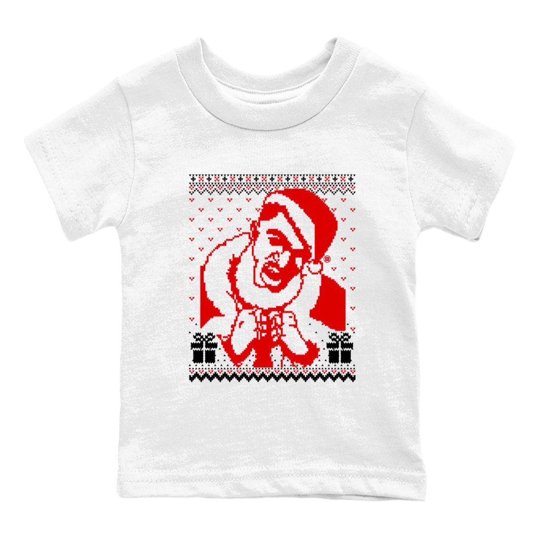 1s Black Toe Reimagined shirts to match jordans X Mas Gift Christmas Gangster Wrapper sneaker match tees Air Jordan 1 High OG Black Toe Reimagined match shoes to clothes SNRT Sneaker Tees Youth Baby White 2 tee