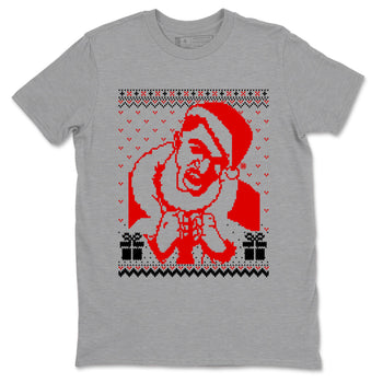 1s Black Toe Reimagined shirts to match jordans X Mas Gift Christmas Gangster Wrapper sneaker match tees Air Jordan 1 High OG Black Toe Reimagined match shoes to clothes SNRT Sneaker Tees unisex cotton Heather Grey 2 shirts