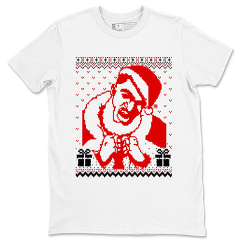 1s Black Toe Reimagined shirts to match jordans X Mas Gift Christmas Gangster Wrapper sneaker match tees Air Jordan 1 High OG Black Toe Reimagined match shoes to clothes SNRT Sneaker Tees unisex cotton White 2 shirts