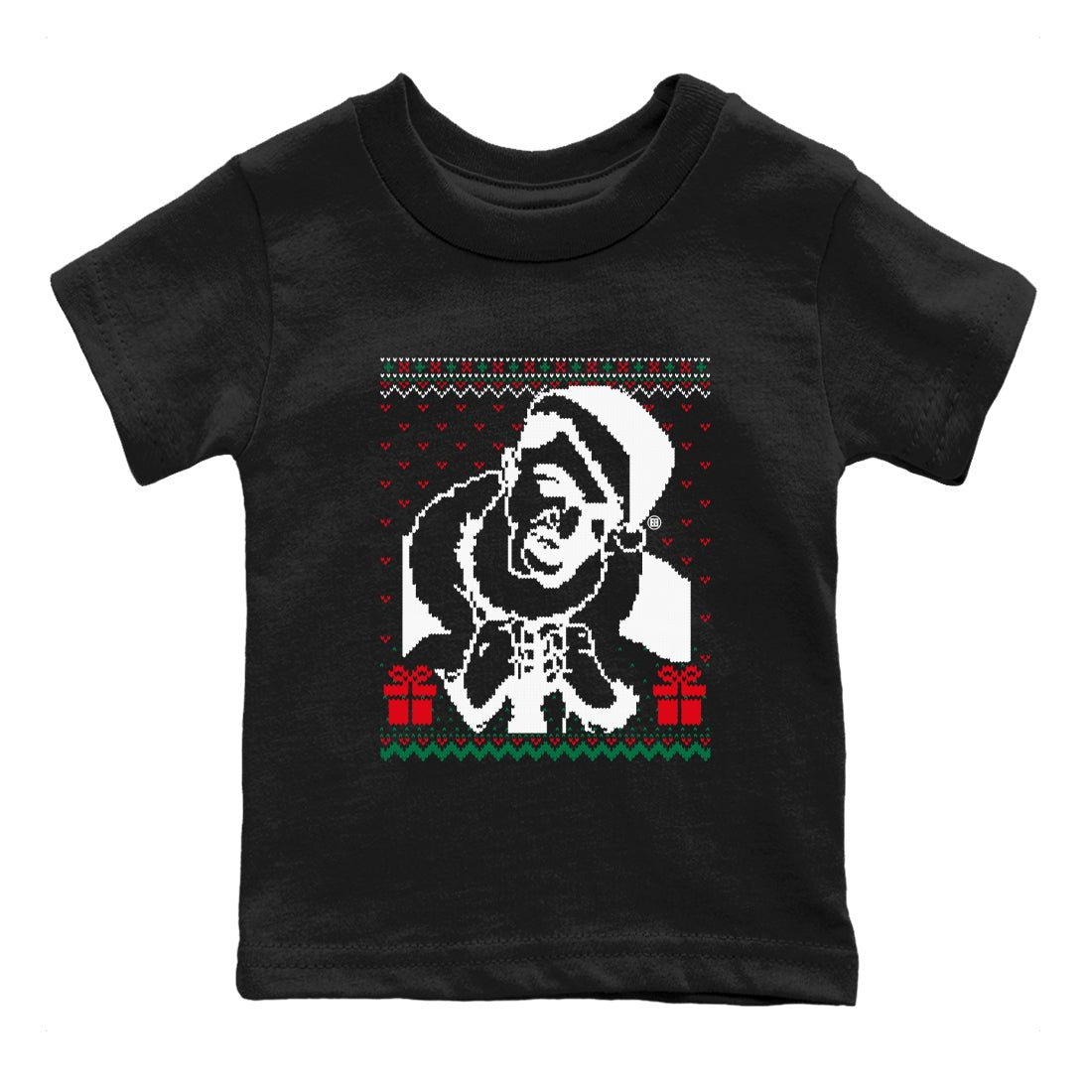 2s Christmas shirts to match jordans X Mas Gift Christmas Gangster Wrapper sneaker match tees Air Jordan 2 Retro Christmas match shoes to clothes SNRT Sneaker Tees Youth Baby Black 2 tee