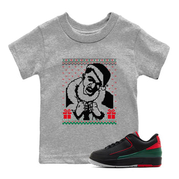 2s Christmas shirts to match jordans X Mas Gift Christmas Gangster Wrapper sneaker match tees Air Jordan 2 Retro Christmas match shoes to clothes SNRT Sneaker Tees Youth Baby Heather Grey 1 tee