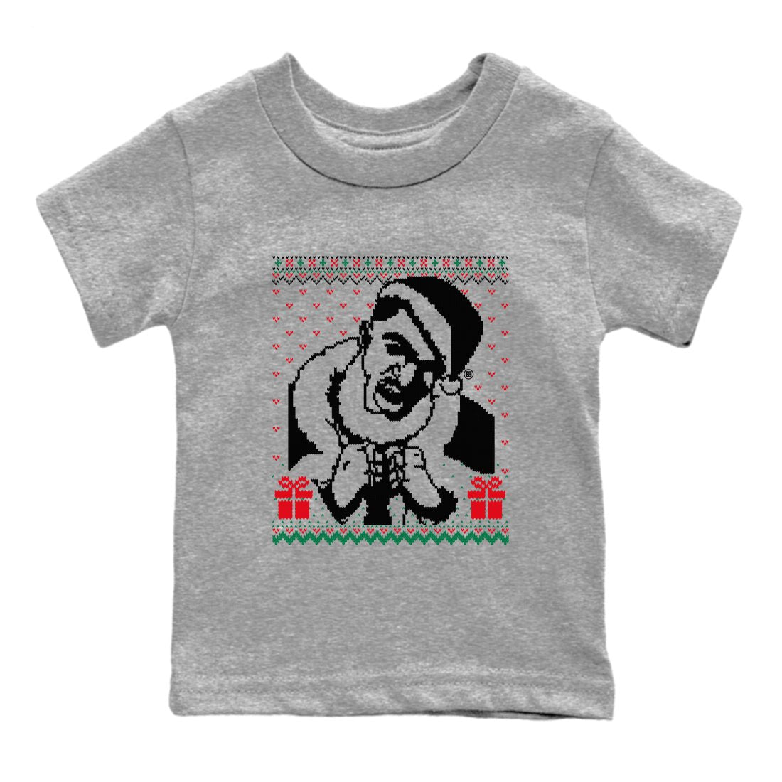 2s Christmas shirts to match jordans X Mas Gift Christmas Gangster Wrapper sneaker match tees Air Jordan 2 Retro Christmas match shoes to clothes SNRT Sneaker Tees Youth Baby Heather Grey 2 tee