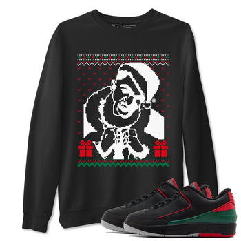 2s Christmas shirts to match jordans X Mas Gift Christmas Gangster Wrapper sneaker match tees Air Jordan 2 Retro Christmas match shoes to clothes SNRT Sneaker Tees unisex cotton Black 1 shirts
