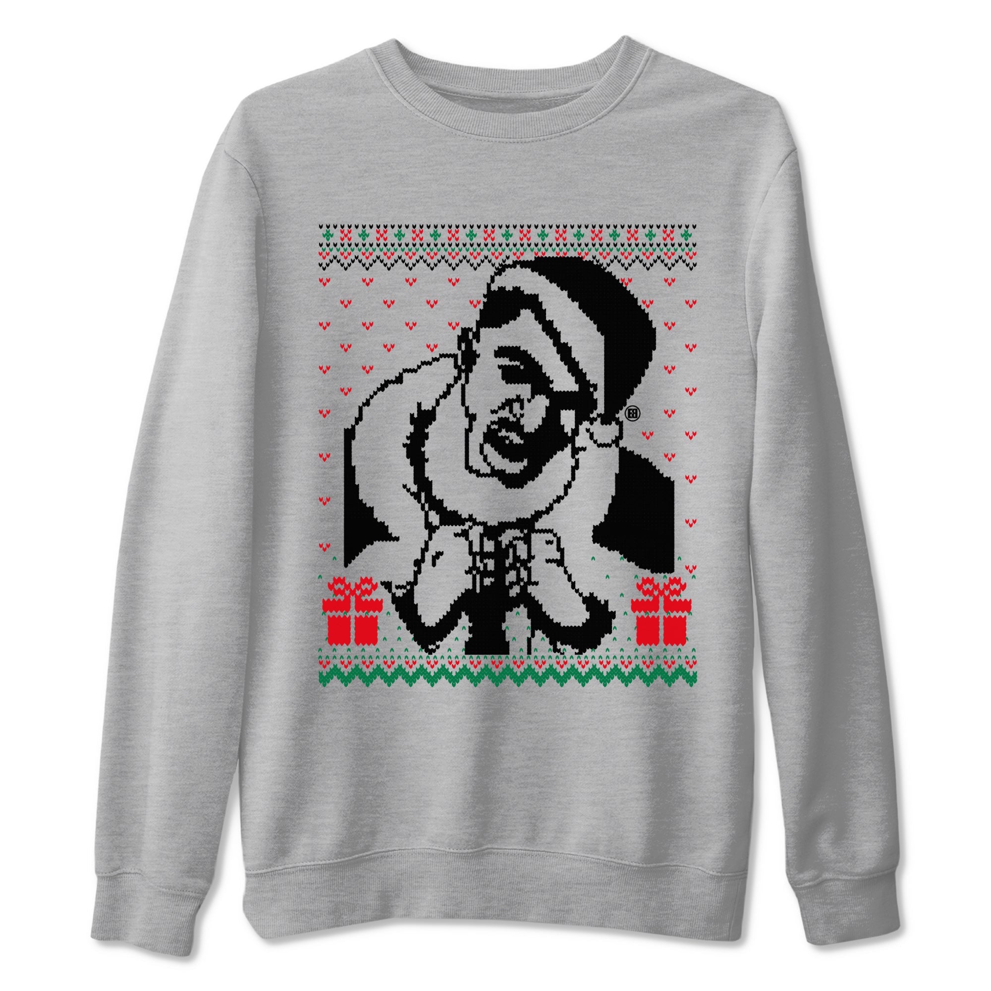 2s Christmas shirts to match jordans X Mas Gift Christmas Gangster Wrapper sneaker match tees Air Jordan 2 Retro Christmas match shoes to clothes SNRT Sneaker Tees unisex cotton Heather Grey 2 shirts