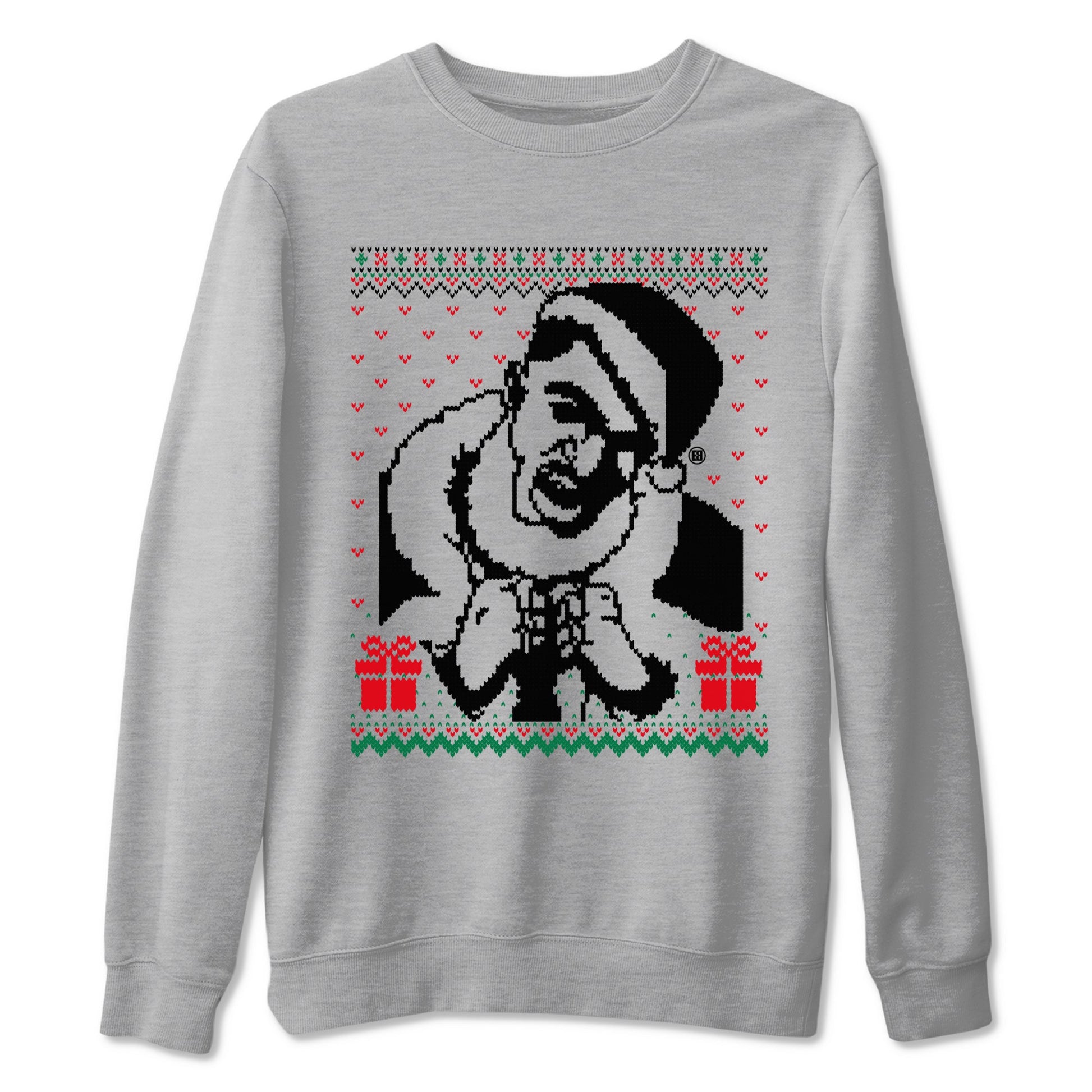 2s Christmas shirts to match jordans X Mas Gift Christmas Gangster Wrapper sneaker match tees Air Jordan 2 Retro Christmas match shoes to clothes SNRT Sneaker Tees unisex cotton Heather Grey 2 shirts