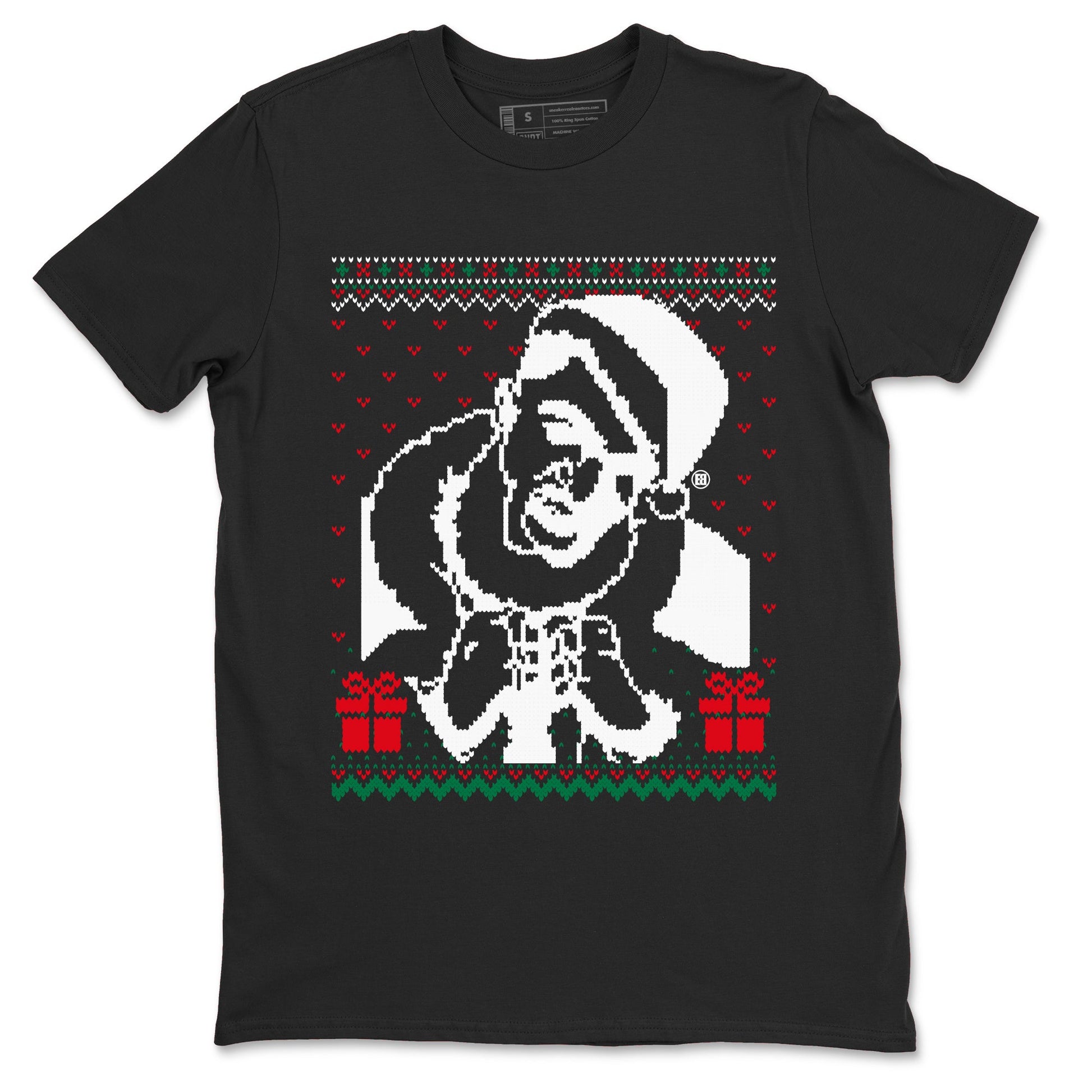 2s Christmas shirts to match jordans X Mas Gift Christmas Gangster Wrapper sneaker match tees Air Jordan 2 Retro Christmas match shoes to clothes SNRT Sneaker Tees unisex cotton Black 2 shirts