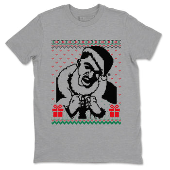 2s Christmas shirts to match jordans X Mas Gift Christmas Gangster Wrapper sneaker match tees Air Jordan 2 Retro Christmas match shoes to clothes SNRT Sneaker Tees unisex cotton Heather Grey 2 shirts