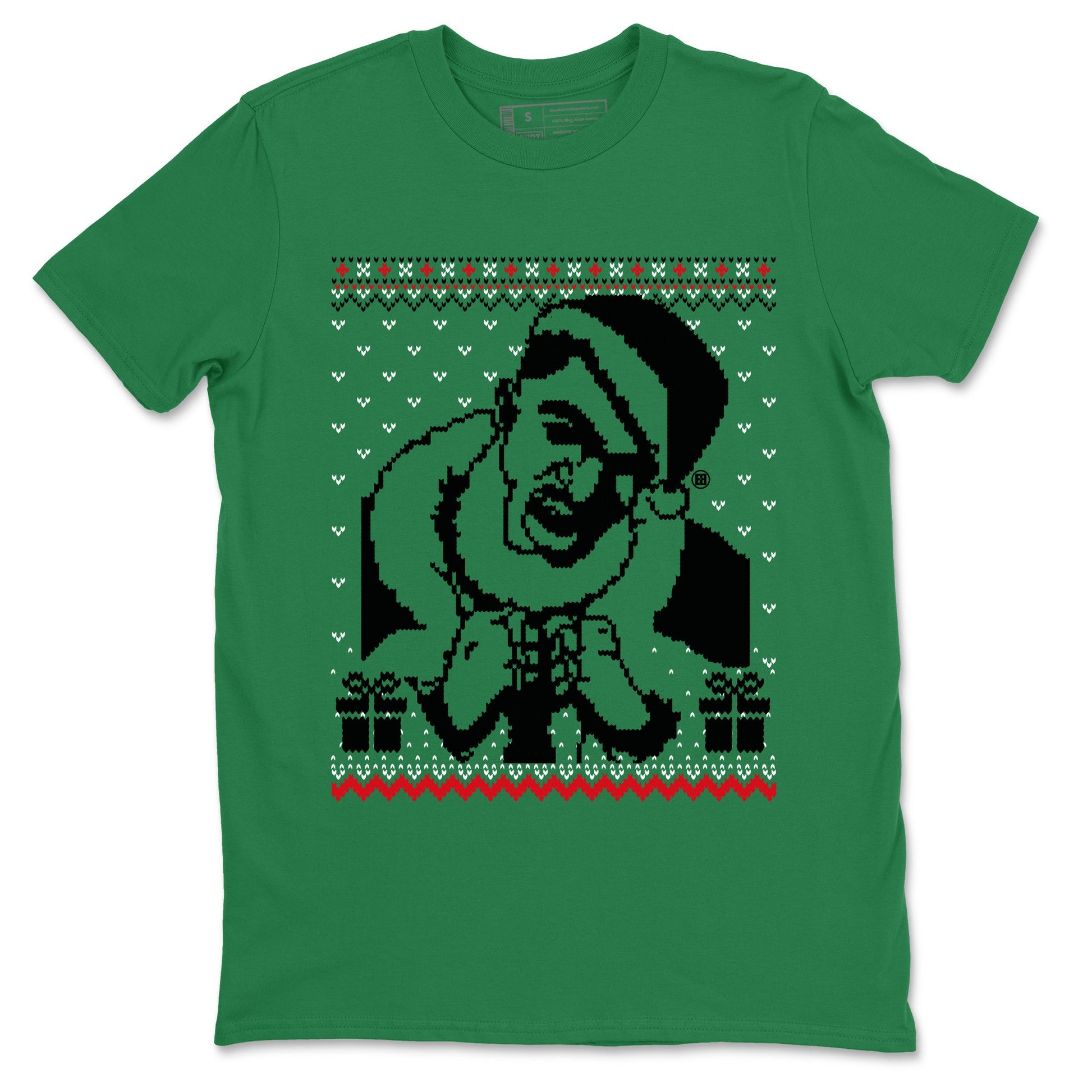 2s Christmas shirts to match jordans X Mas Gift Christmas Gangster Wrapper sneaker match tees Air Jordan 2 Retro Christmas match shoes to clothes SNRT Sneaker Tees unisex cotton Kelly Green 2 shirts