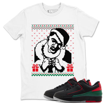 2s Christmas shirts to match jordans X Mas Gift Christmas Gangster Wrapper sneaker match tees Air Jordan 2 Retro Christmas match shoes to clothes SNRT Sneaker Tees unisex cotton White 1 shirts