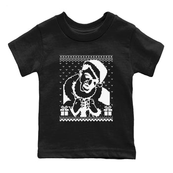 4s White Thunder shirts to match jordans X Mas Gift Christmas Gangster Wrapper sneaker match tees Air Jordan 4 Retro White Thunder match shoes to clothes SNRT Sneaker Tees Youth Baby Black 2 tee