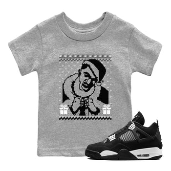 4s White Thunder shirts to match jordans X Mas Gift Christmas Gangster Wrapper sneaker match tees Air Jordan 4 Retro White Thunder match shoes to clothes SNRT Sneaker Tees Youth Baby Heather Grey 1 tee