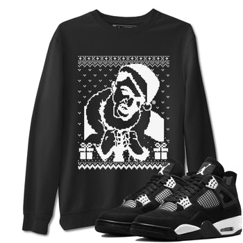 4s White Thunder shirts to match jordans X Mas Gift Christmas Gangster Wrapper sneaker match tees Air Jordan 4 Retro White Thunder match shoes to clothes SNRT Sneaker Tees unisex cotton Black 1 shirts