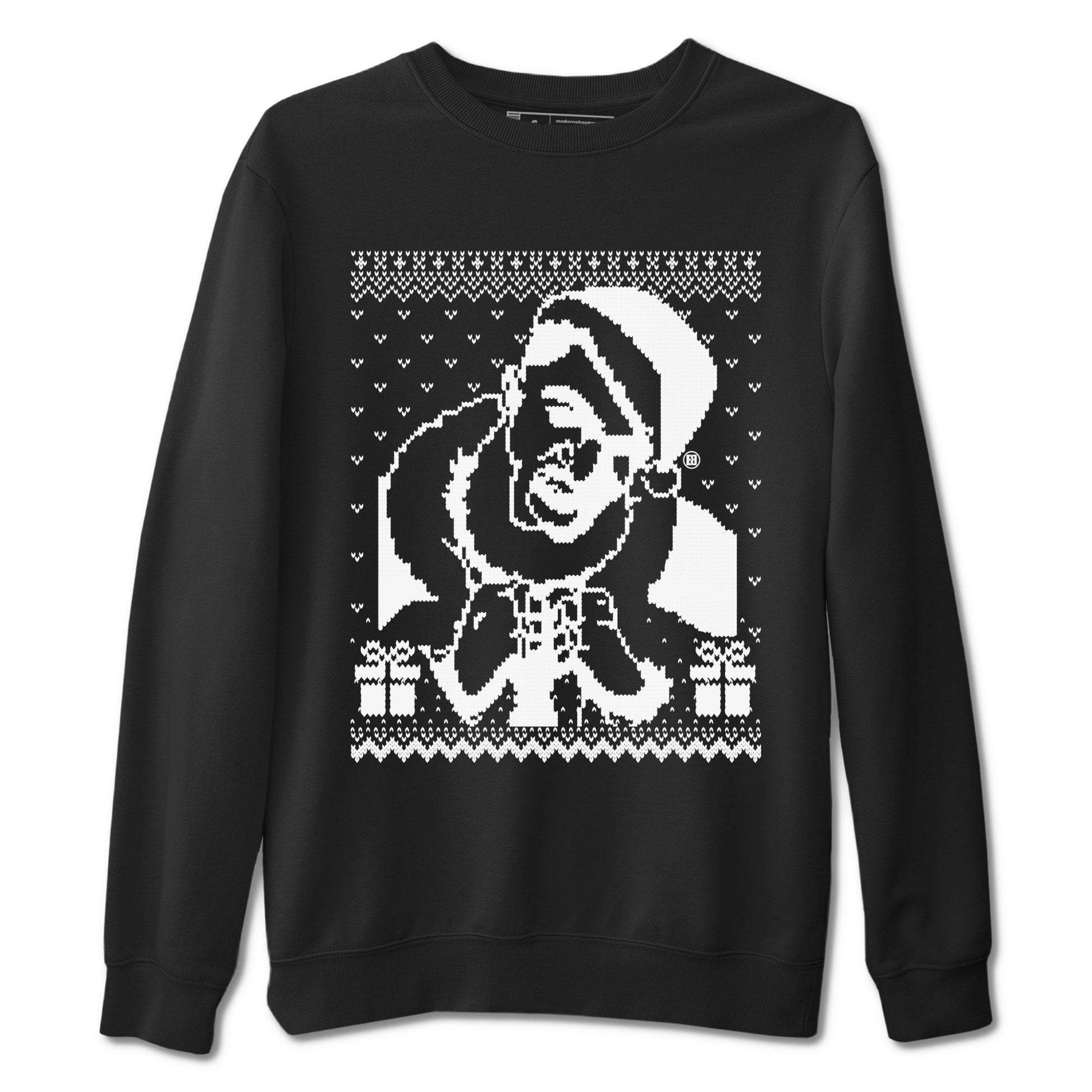 4s White Thunder shirts to match jordans X Mas Gift Christmas Gangster Wrapper sneaker match tees Air Jordan 4 Retro White Thunder match shoes to clothes SNRT Sneaker Tees unisex cotton Black 2 shirts