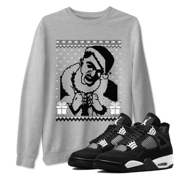 4s White Thunder shirts to match jordans X Mas Gift Christmas Gangster Wrapper sneaker match tees Air Jordan 4 Retro White Thunder match shoes to clothes SNRT Sneaker Tees unisex cotton Heather Grey 1 shirts