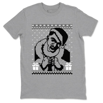 4s White Thunder shirts to match jordans X Mas Gift Christmas Gangster Wrapper sneaker match tees Air Jordan 4 Retro White Thunder match shoes to clothes SNRT Sneaker Tees unisex cotton Heather Grey 2 shirts