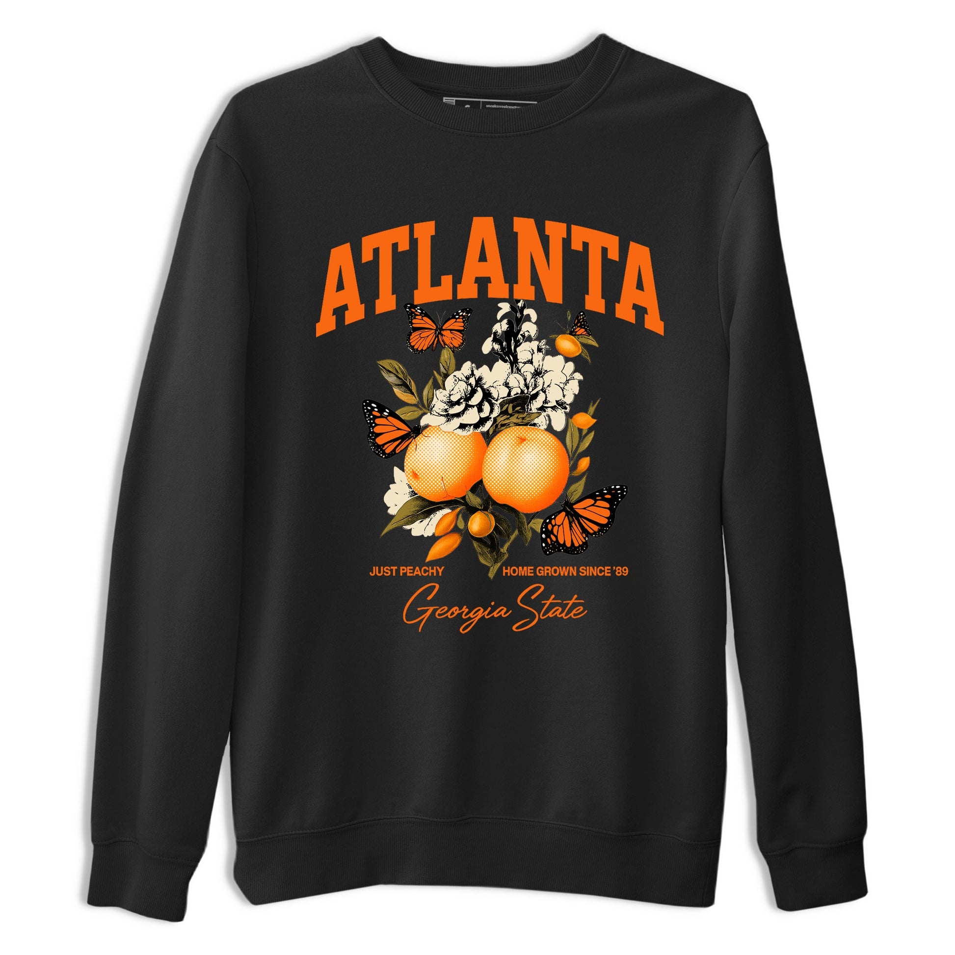 Georgia Peach sneaker match t-shirt styled to complete your fit with the Air Jordan 3 Starfish sneakers, shown in Black 2.