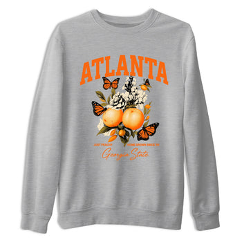 Georgia Peach sneaker match t-shirt styled to complete your fit with the Air Jordan 3 Starfish sneakers, shown in Heather Grey 2.