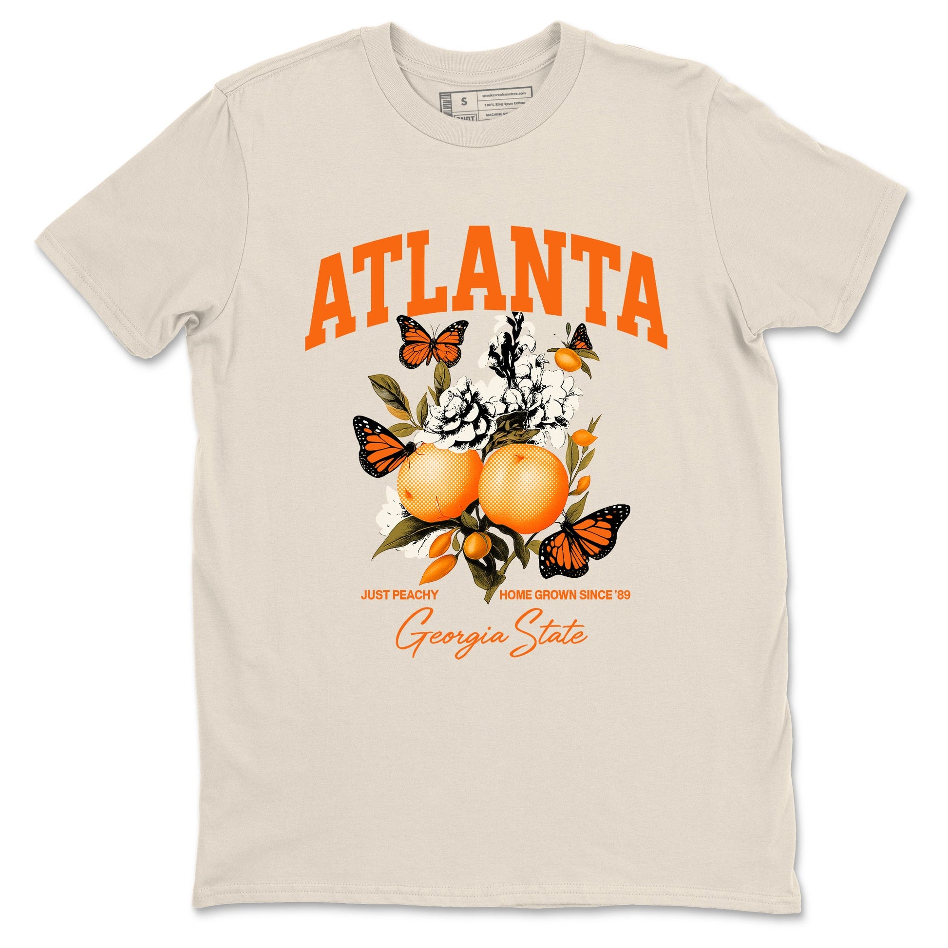 Georgia Peach sneaker match t-shirt styled to complete your fit with the Air Jordan 3 Starfish sneakers, shown in Natural 2.
