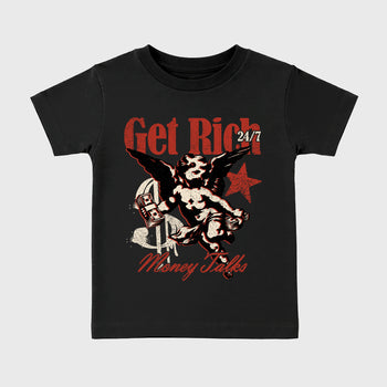 Sneaker match tees – Sneaker Tees To Match Air Jordan 4 Brick After Brick Shoes – Get Rich Kids T-Shirt Black 2