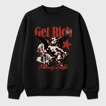 Sneaker match tees – Sneaker Tees To Match Air Jordan 4 Brick After Brick Shoes – Get Rich Tee Black 2