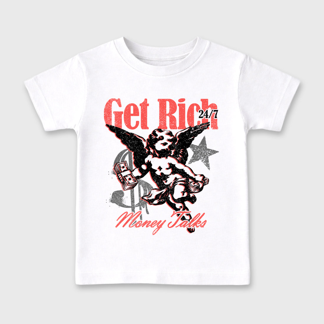 Sneaker match tees – Sneaker Tees To Match Air Max 90 Infrared Shoes – Get Rich Kids T-Shirt White 2
