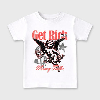 Sneaker match tees – Sneaker Tees To Match Air Max 90 Infrared Shoes – Get Rich Kids T-Shirt White 2