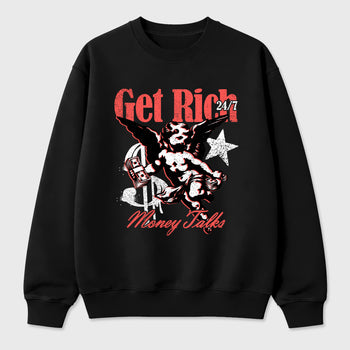 Sneaker match tees – Sneaker Tees To Match Air Max 90 Infrared Shoes – Get Rich Tee Black 2