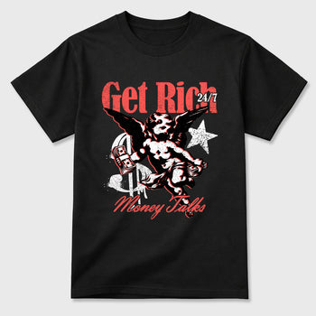 Sneaker match tees – Sneaker Tees To Match Air Max 90 Infrared Shoes – Get Rich Tee Black 2