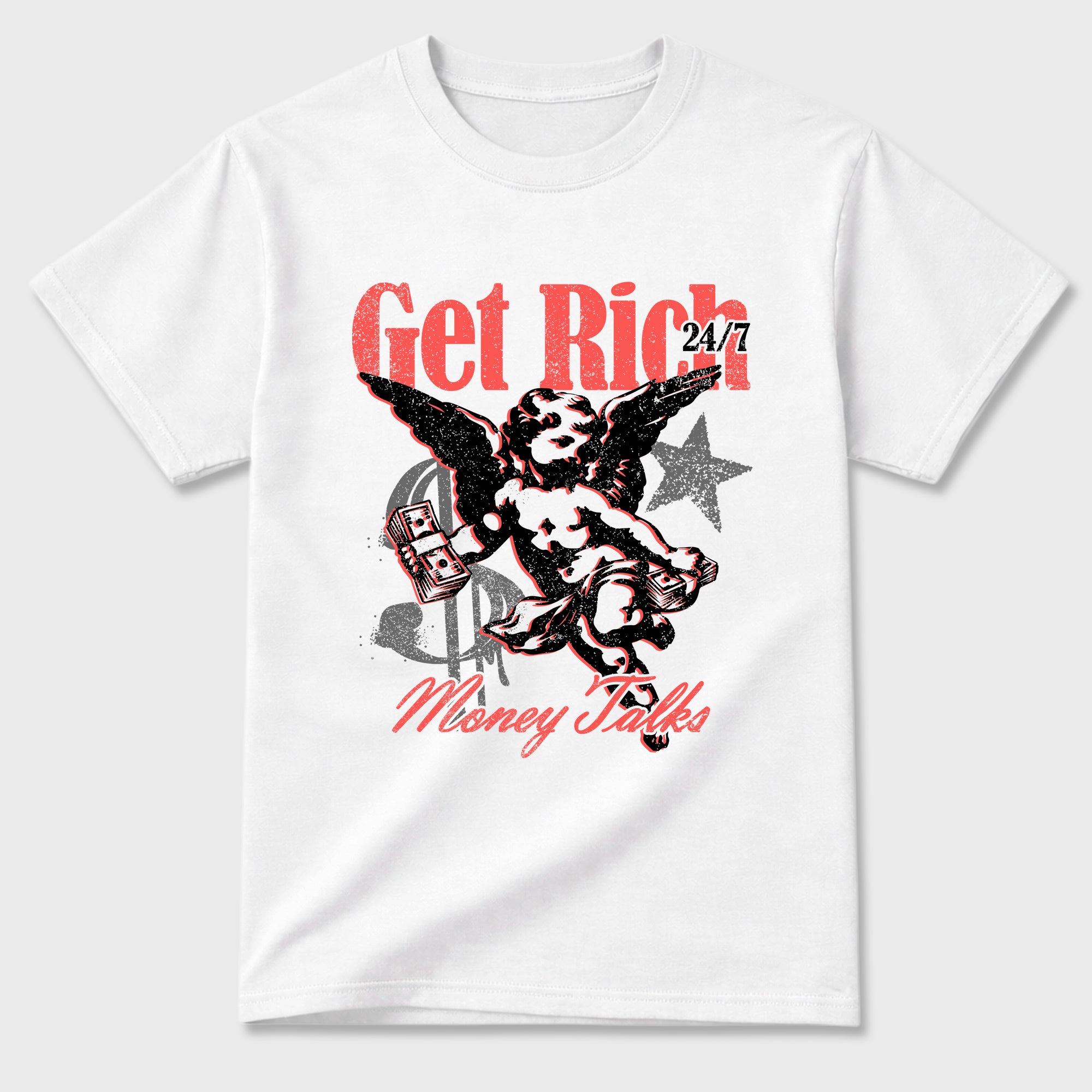 Sneaker match tees – Sneaker Tees To Match Air Max 90 Infrared Shoes – Get Rich Tee White 2