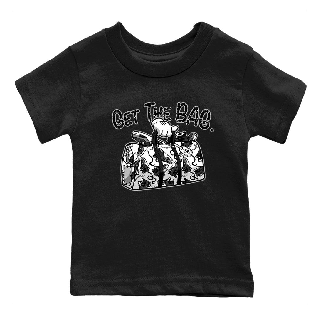 4s Fear shirts to match jordans Get The Bag sneaker match tees Air Jordan 4 Retro Fear match shoes to clothes SNRT Sneaker Tees Youth Baby Black 2 tee