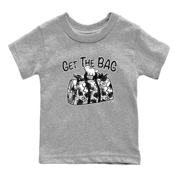 4s Fear shirts to match jordans Get The Bag sneaker match tees Air Jordan 4 Retro Fear match shoes to clothes SNRT Sneaker Tees Youth Baby Heather Grey 2 tee