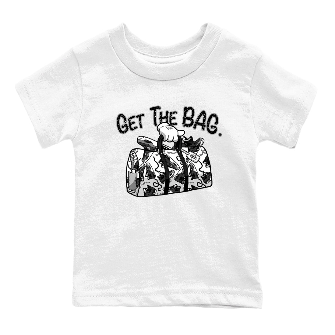 4s Fear shirts to match jordans Get The Bag sneaker match tees Air Jordan 4 Retro Fear match shoes to clothes SNRT Sneaker Tees Youth Baby White 2 tee