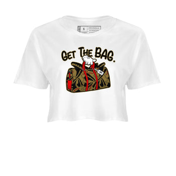 9s Olive shirts to match jordans Get The Bag sneaker match tees Air Jordan 9 Olive match shoes to clothes SNRT Sneaker Tees unisex cotton White 2 crop tee