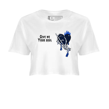 Air Foamposite One Royal shirts to match jordans Give Me Your Soul unique Halloween sneaker tee Air Foamposite One Royal SNRT Sneaker Release Tees unisex cotton White 2 Crop Shirts
