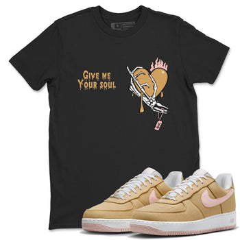 AF1 Linen shirts to match jordans Give Me Your Soul sneaker match tees Air Force 1 Linen match shoes to clothes SNRT Sneaker Tees unisex cotton Black 1 shirts
