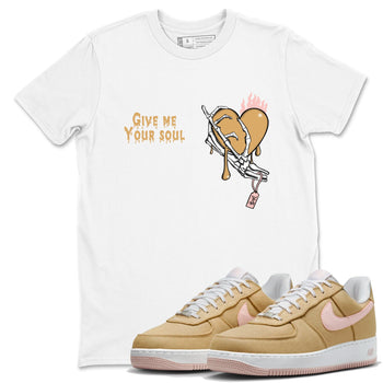 AF1 Linen shirts to match jordans Give Me Your Soul sneaker match tees Air Force 1 Linen match shoes to clothes SNRT Sneaker Tees unisex cotton White 1 shirts