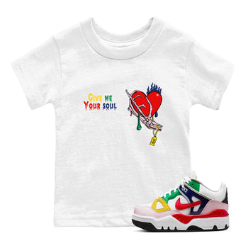AF 3 Nigo shirtsto match jordans Give Me Your Soul sneaker match tees Air Force 3 Low x Nigo Blue Void and Tour Yellow match shoes to clothes SNRT Sneaker Tees Youth Baby White 1 tee