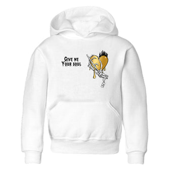 1s Black Metallic Gold shirts to match jordans Give Me Your Soul unique Halloween sneaker tee Jordan 1 High OG Black and Gold SNRT Sneaker Release Tees Youth Baby White 2 crew neck shirts