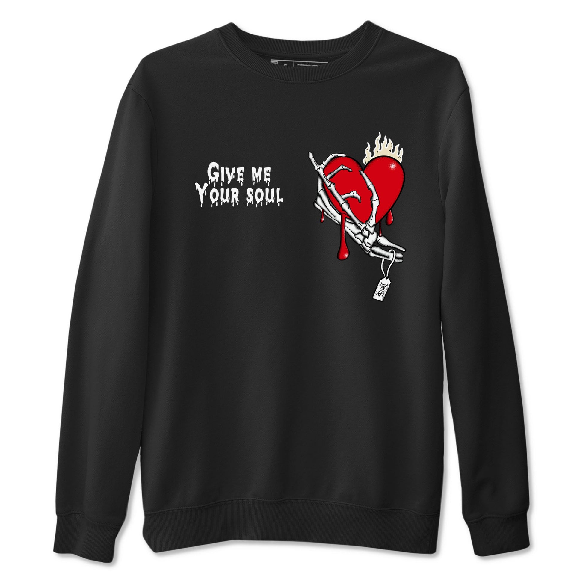 1s Black Toe Reimagined shirts to match jordans Give Me Your Soul unique Halloween sneaker tee Air Jordan 1 Black Toe Reimagined SNRT Sneaker Release Tees unisex cotton Black 2 crew neck shirts