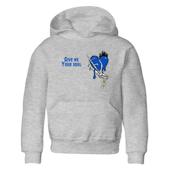 1s Game Royal shirts to match jordans Give Me Your Soul sneaker match tees Air Jordan 1 Retro Low OG Game Royal match shoes to clothes SNRT Sneaker Tees Youth Baby Heather Grey 2 tee