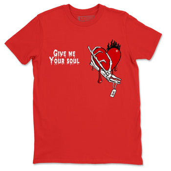 1s Lost & Found shirts to match jordans Give Me Your Soul unique Halloween sneaker tee Air Jordan 1 Lost & Found SNRT Sneaker Release Tees unisex cotton Red 2 crew neck shirts
