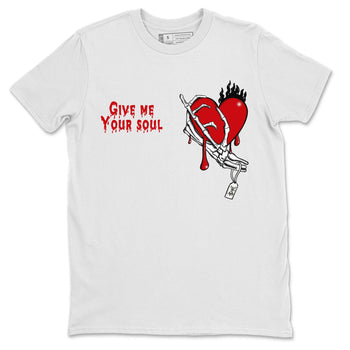 1s Lost & Found shirts to match jordans Give Me Your Soul unique Halloween sneaker tee Air Jordan 1 Lost & Found SNRT Sneaker Release Tees unisex cotton White 2 crew neck shirts
