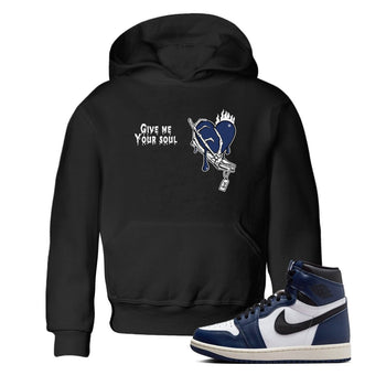 1s Midnight Navy shirts to match jordans Give Me Your Soul unique Halloween sneaker tee Air Jordan 1 Midnight Navy match shoes to clothes SNRT Sneaker Tees Youth Baby Black 1 tee