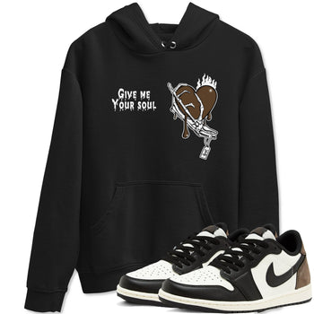 1s Mocha shirts to match jordans Give Me Your Soul unique Halloween sneaker tee Air Jordan 1 Mocha SNRT Sneaker Release Tees unisex cotton Black 1 crew neck shirts