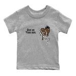 1s Mocha shirts to match jordans Give Me Your Soul unique Halloween sneaker tee Air Jordan 1 Mocha SNRT Sneaker Release Tees Youth Baby Heather Grey 2 crew neck shirts